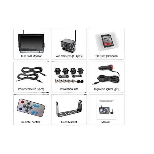 Cámara de tablero para camión y remolque compatible con kit de monitoreo DVR 7