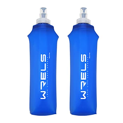 Wrels Tpu Soft Flask Lightweight Portable Resable Water Bottle,Bpa Free Collapsible Flask For Hydration Pack In Running Hiking Cycling And Marathon(500Ml-2 Packs) #TOP8