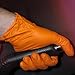 ForPro Professional Collection Heavy Duty Disposable Nitrile Gloves, Orange, 8 Mil, Industrial Grade, Raised Diamond Grip, Latex-Free, XX-Large, 100-Count