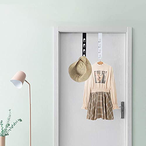 Jamend Clxp 2 Pack White Coat Hooks, 4 Layers Metal Hats Hanger, Strong Vertical White Coat Hook, Over Door Rack For Hanging Bags Jams Scarf Keys And More. #TOP6