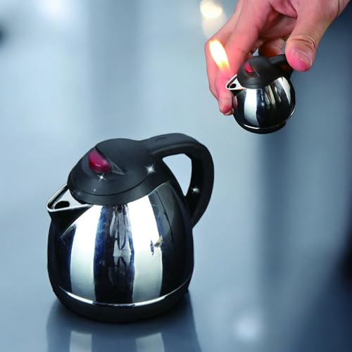 Encendedor de butano estilo tetera recargable rojo miniatura 7