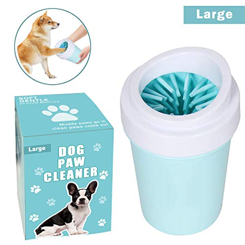 Dog Paw Cleaner for Dogs Large/Petite Paw Washer Easy to Use & Clean Portable Dog Paw Cleaner Cup Dog Foot Washer with Silicone Washers Nice Packing