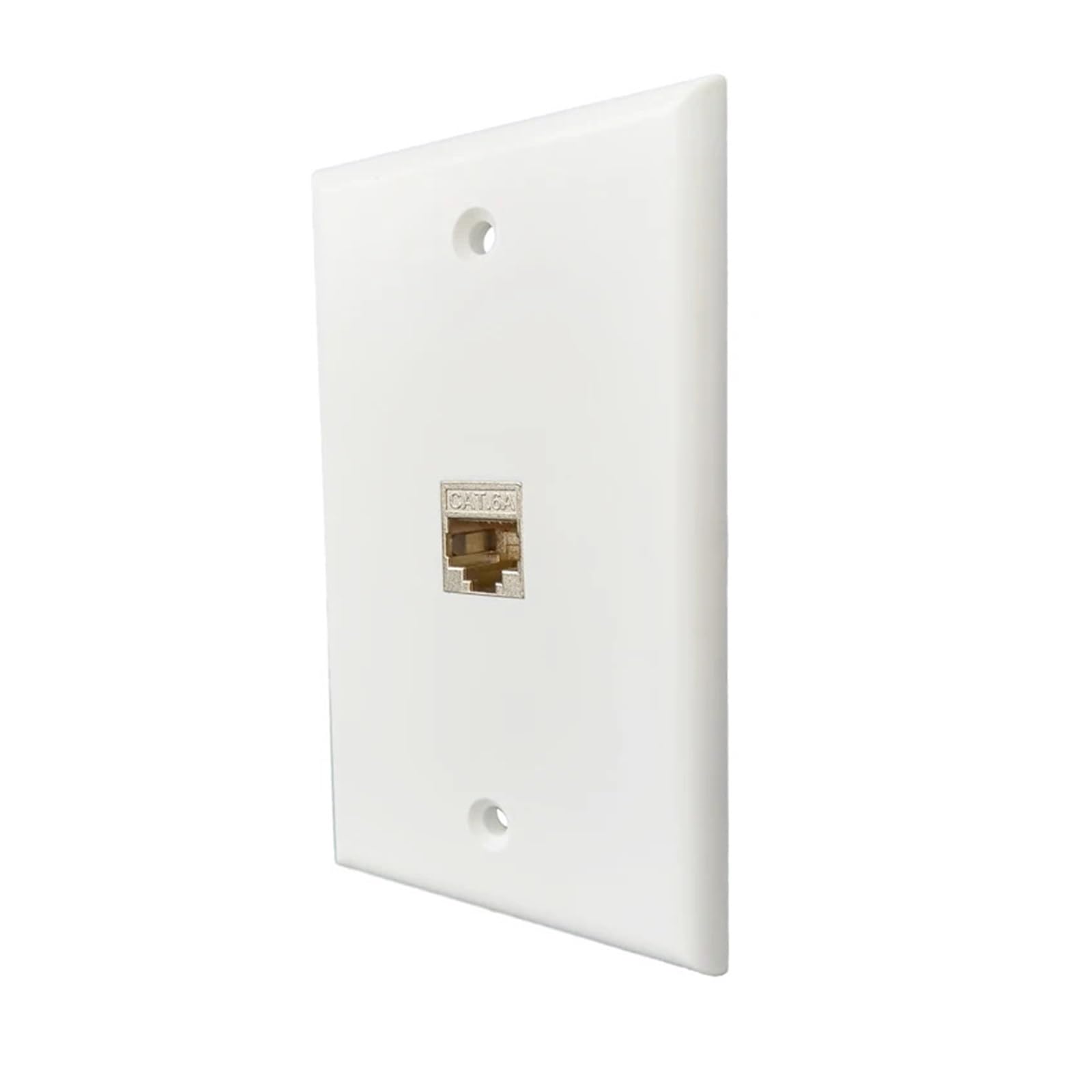 1 jeu de plaques murales RJ45 LAN US CAT6A à port, prise Ethernet CAT.6A blanche