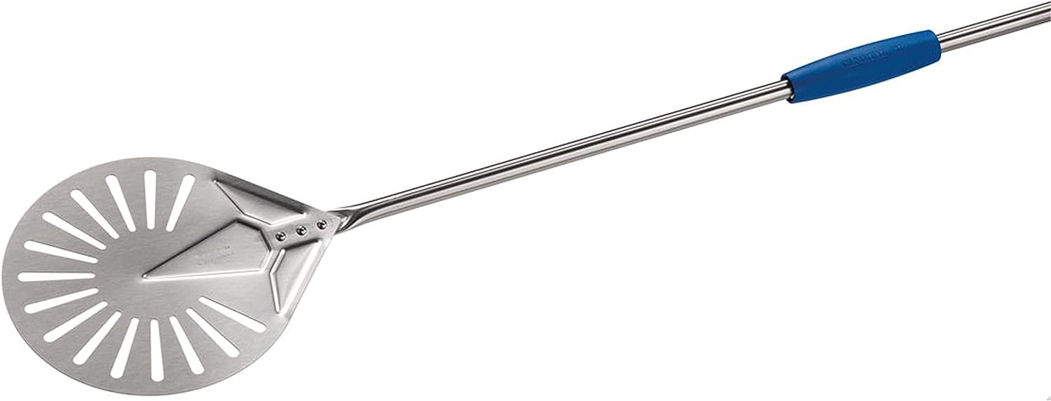 Pelle à Pizza Professionnelle Gi.Metal – Tête 36 Cm Aluminium – Manche 150 Cm Bleu – 0.73 Kg – Fabriquée En Italie