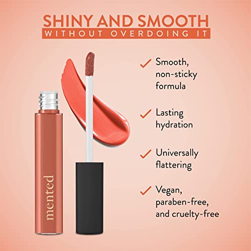 Mented Cosmetics | Coral Peach Pink Lip Gloss, Coralition | Vegan, Paraben-Free, Cruelty-Free Gloss Topper | Long Lasting And Moisturizing Lipgloss #TOP4