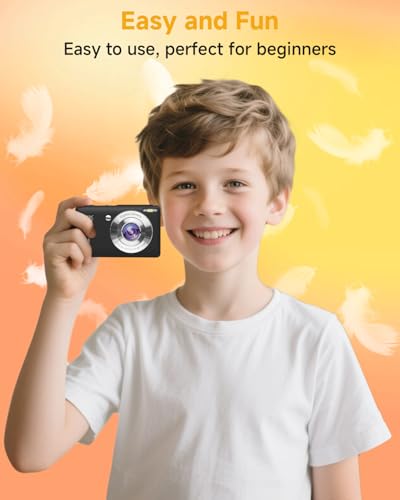 Digital Camera, 44MP FHD 1080P Camera for Kid with 16X Zoom Anti Shake, Compact Small Camera with 32GB SD Card, Digital Camera for Teens for Teens Girls Kids Adults(Black) - Image 3