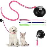 Frienda 4 Pieces Dog Bathing Tether with Suction Cup Pet Dog Grooming Tub Restraint Loops and Adjustable Cat Fixed Safety Rope for Pet Shower Bathing Grooming(Blue Pink Bright Green)
