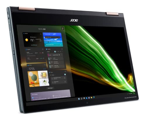 Acer Spin 7 SP714-61NA-SF97F, laptop touchscreen Full HD da 14" (Qualcomm Kryo 495, 8 GB RAM, 512 GB SSD, Qualcomm Adreno 685, Windows 11 Home), tastiera QWERTY spagnola, Nero - Notebook - Immagine 4