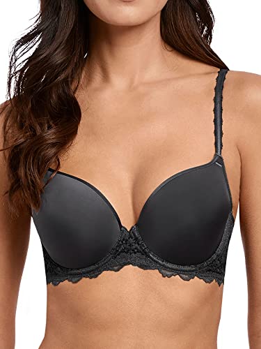 Wacoal Lace Perfection Mist Contour Soutien-gorge - Noir - 90D