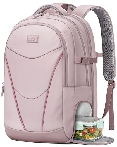 MATEIN HER Laptop Backpack with Lunch & RFID Pocket, Pink