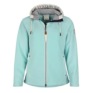 Dry Fashion Damen Fleecejacke Norden Türkis 46