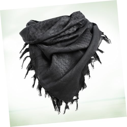 Bufanda Árabe de Algodón Negro Unisex Accesorio de Cuello Casual 3