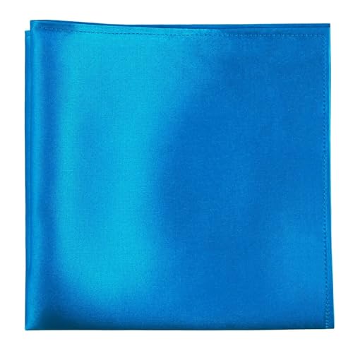 Mansphil PORCKET-BLUE1 Blue Men Pocket Square, 100% Silk Handkerchief cover