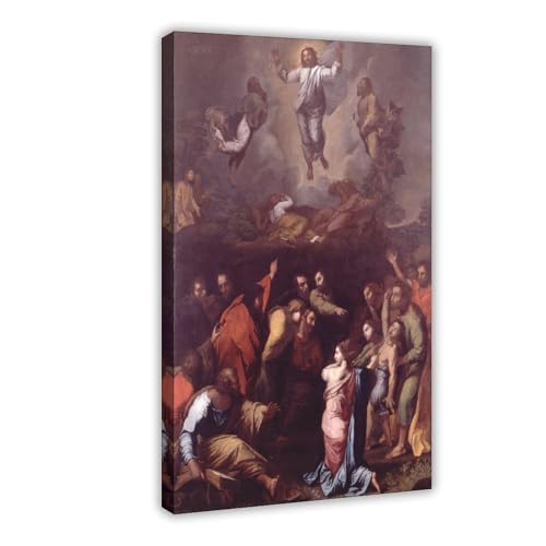 Impression sur toile The Transfiguration de Raffaello Sanzio tableau mural salon 30x45cm