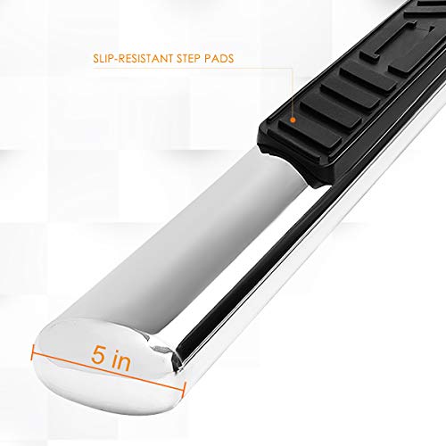Barandas Nerf Ovaladas 5 Inch Cromadas para Ford F150 miniatura 3