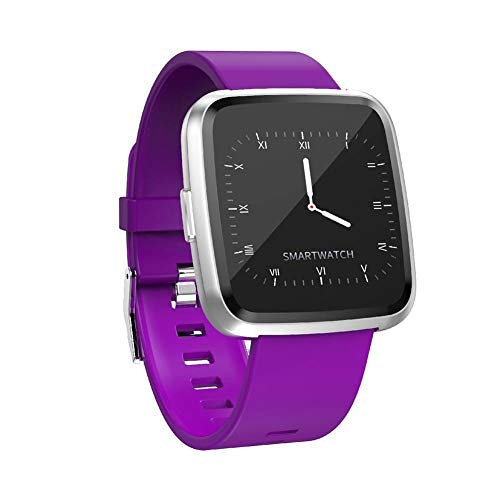 Image of JSTOR Waterproof Y7 Silica Gel Fitness Wristwatch 1.3inch Smart Watch Sports Wristband Activity Tracker with Heart Rate Monitor, Sleep, Step Counter, Call Support for Android & iOS - P37 (Purple)