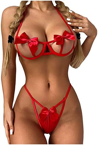 NGTEVOOS Lingerie for Women Sexy Naughty Sex Lingerie Teddy Babydoll Lingerie for Womens Exotic Cute Lingerie Set