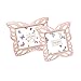 Laura Ashley 4x4 Pink Resin Butterfly Picture Frame with Dotted Edges, Photo Frame with Black Fabric Easel, Made for Tabletop & Wall-Hanging Display (4x4, Pink)