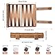 Reise Backgammon,Back Gammon Spiel aus massivem Holz - Klassisches Brettspiel für Familien,Reisen und Strategie-Liebhaber,Tragbar und langlebig
