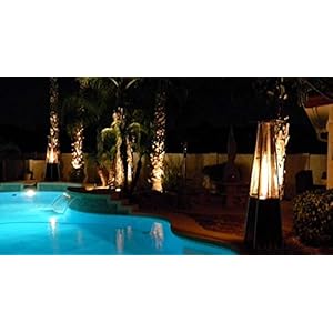 Avenlur outdoor patio propane space heater 48000 btu pyramid propane heater outdoor heater portable heater patio heater propane wwheels protective cover hammered bronze  urban country home decor