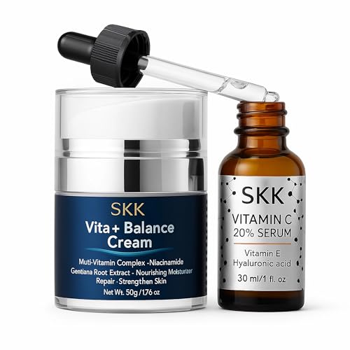 Vitamin C Facial Serum & Collagen Face Moisturizer Set &ndash; Brightening, Firming, and Hydrating...