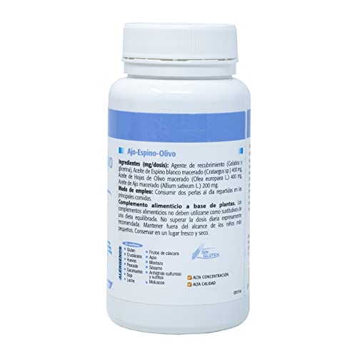 Miniatura 3 de DRASANVI NUTRABASICS AJO-ESPINO-OLIVO - Ayuda al bienestar cardiovascular y a la tensión - SIN GLUTEN - 120 perlas (Paquete de 2)