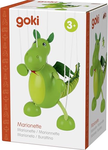 Goki Marionette Dinosaur Puppet, Mixed, Medium (6.69 inches) - Image 2