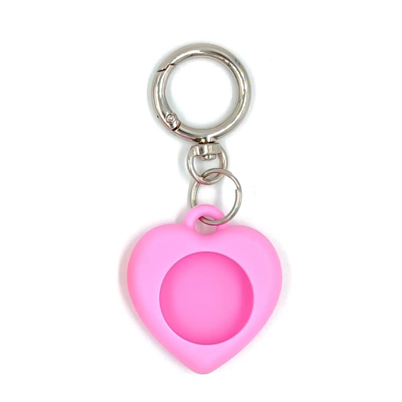 Heart Shape Silicone Case for Apple Airtag Case Silicone Tracker Case (Pink)