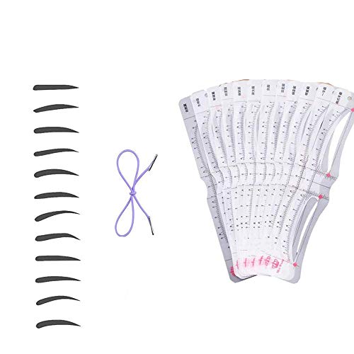 Eyebrow Stencils Kit 12 Pieces Eyebrow Shaping Tool Eyebrow Grooming Kit, Includes 12 Pieces Eyebrow Shaping Template