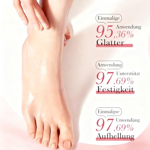 2 Paar Fußmaske-Hornhaut Entfernen Fuß-Erdbeer Peeling Fußmaske -Hornhaut Socken, Abgestorbene und Entfernt Effektiv-für sehr trockene Füße-Exfoliating Fussmaske für Männer und Frauen