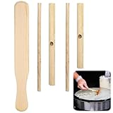3 Stück Crepes Verteiler Set,2 T-Teigverteiler (12 + 18 cm) und 1 Flacher Crepes Wender (30 cm),Backwerkzeug für Crêpes & Pfannkuchen,Leicht zu Reinigen