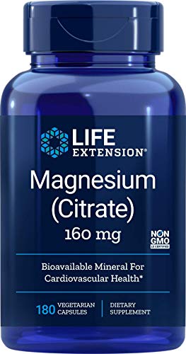 Life Extension Magnesium Citrate 160 mg, 180 Veg Caps