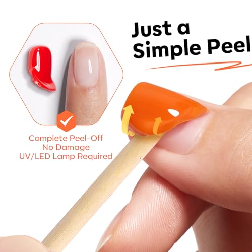 Image of modelones U V Peel off Gel Base Coat, Quick Dry Peelable Base Coat for Gel Nail Polish Beginner Friendly Gentle Protection for Thin & Weak Nails,10ml