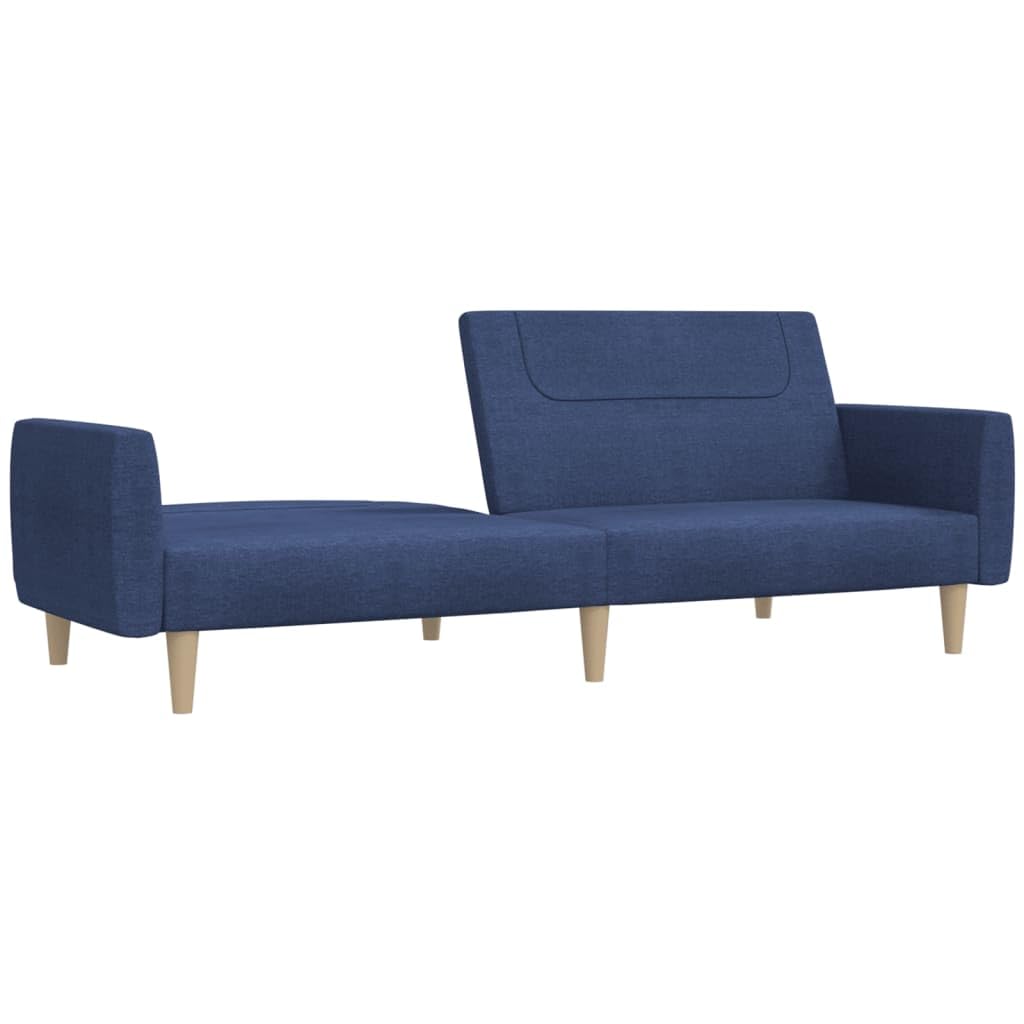 Sofá cama de 2 plazas, color azul, 220 x 100 cm, estructura de madera, fácilmente extensible como cama de 110 kg, diseño moderno para salón, habitación juvenil, oficina
