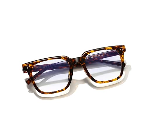 Image of Oversized Square Blue Light Glasses for Woman Men fashion Reduce Eyestrain Protection for TV /Computer /Gaming