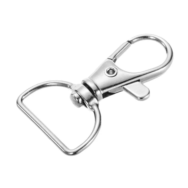 WristID Premium Metal Lobster Claw Clasps - Wide 3/4 Inch D Ring 360 Swivel Trigger Snap Hooks for Lanyards Keychain and More on Amazon (50) 1