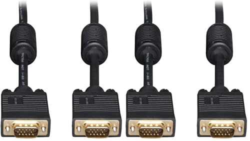Image of Tripp Lite VGA Coax Monitor Cable High Resolution Cable with RGB Coax (HD15 M /M) 30-ft.(P502-030) (Pack of 2)