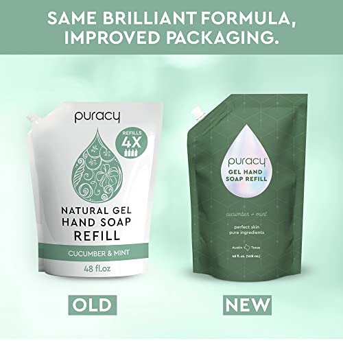 puracy organic hand soap for the professional hand washers we39ve all become moisturizing natural gel hand wash soap liquid hand soap refills for soft skin 48 floz cucumber amp mint refill