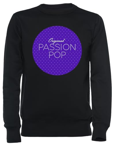 Sweat Passion Pop noir sweat-shirt unisexe qui ne se déforme pas