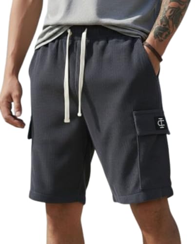 Image of INDICLUB Men's Athletic Performance Shorts,Casual Everyday Wear, Comfortable Drawstring Style