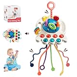 Bambebe Juguetes de desarrollo Sensorial para bebés, Juguetes Bebes 6-12 Meses, Fidget Juguetes Niños 1 Año, Juguetes Montessori para Niños 1 2 3 Años, Pull Strings Juguetes de Actividad