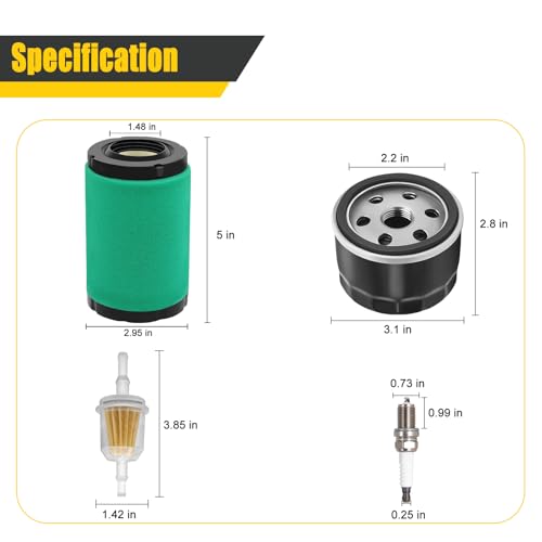 Image of 22 883 01-S1 Air Filter Oil Change Kit for Cub Cadet XT1 LT42 Enduro, Fits Kohler 5400 Series Maintenance Kit KS530 KS540 KS590 KS595 17-19.5hp Engine Replaces 22-083-01 2208301S 22-883-01-S1