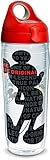 Tervis 1297835 Disney - Mickey Mouse True Original Insulated Tumbler with Wrap and Red with Gray Lid, 24oz Water Bottle, Clear