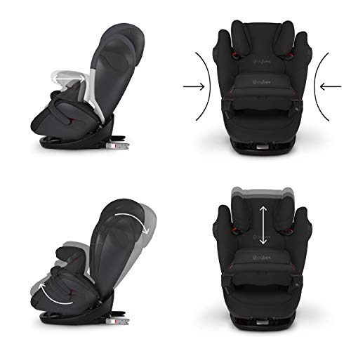 CYBEX Silver 2 w 1 fotelik samochodowy dla dzieci Pallas M-Fix, do samochodów z i bez ISOFIX, grupa 1/2/3 (9 – 36 kg), od ok. 9 miesięcy do ok. 12 lat, Pure Black