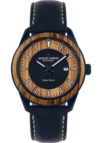 Montre homme Jacques Lemans Eco Power 1-2116K en acier haut de gamme gris