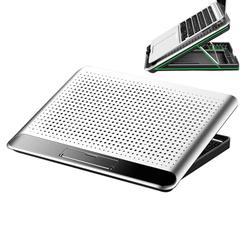 Base enfriadora ajustable para laptop en aleación de aluminio miniatura 1