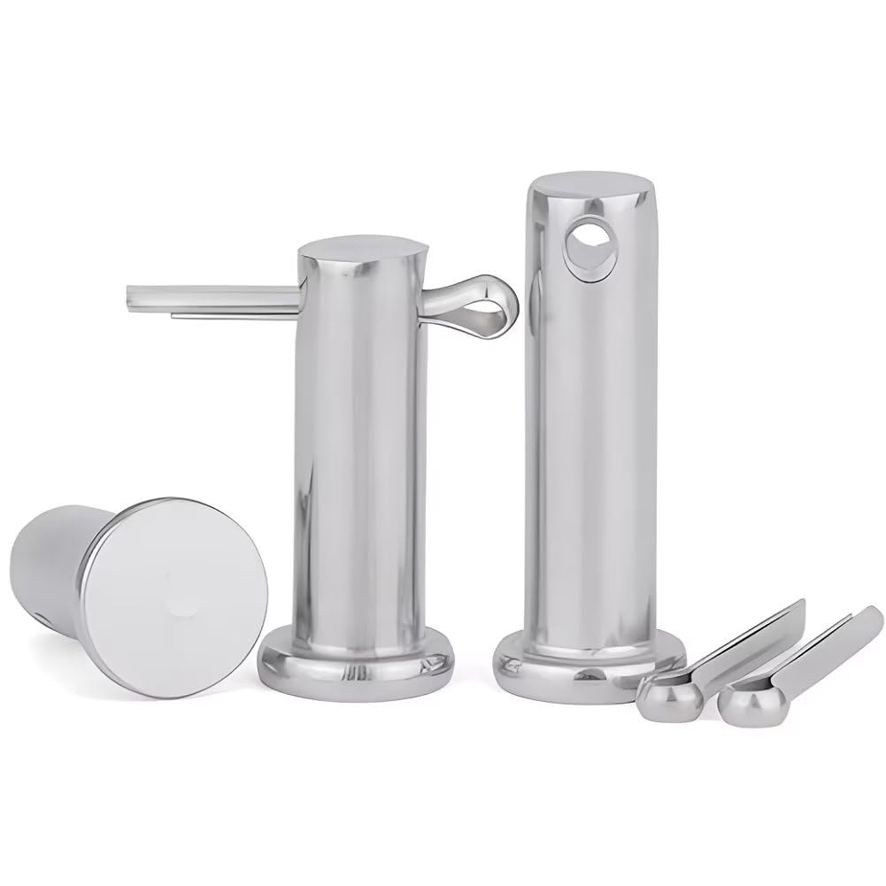 Perni a Foro a Testa Piatta & Copiglie Set, Perni a Forcella a Foro Singolo in Acciaio Inox M4x10mm (10 Pezzi)