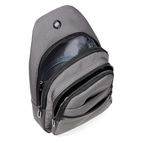 Image of AOSTIHOT Sling Bag Crossbody Bags for Men Women, Small Sling Backpack Cross Body Chest Daypack for Travel Casual Running Hiking Grey