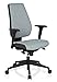 hjh OFFICE 608822 chaise de bureau, chaise bureau à roulettes PRO-TEC 500 gris foncé/gris clair, tissu anti-abrasif, siège pivotant avec accoudoirs, usage intensif, dossier ergonomique, réglage profondeur de l'assise