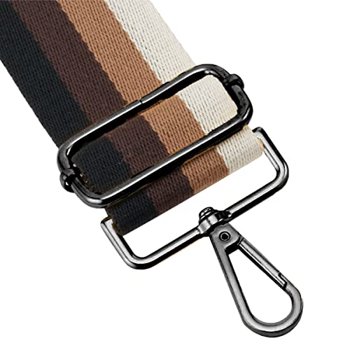 Image of ZOOEASS Nickel Buckles Wide Shoulder Strap Adjustable Replacement Belt Gun Buckles Guitar Style Crossbody Bag Strap
